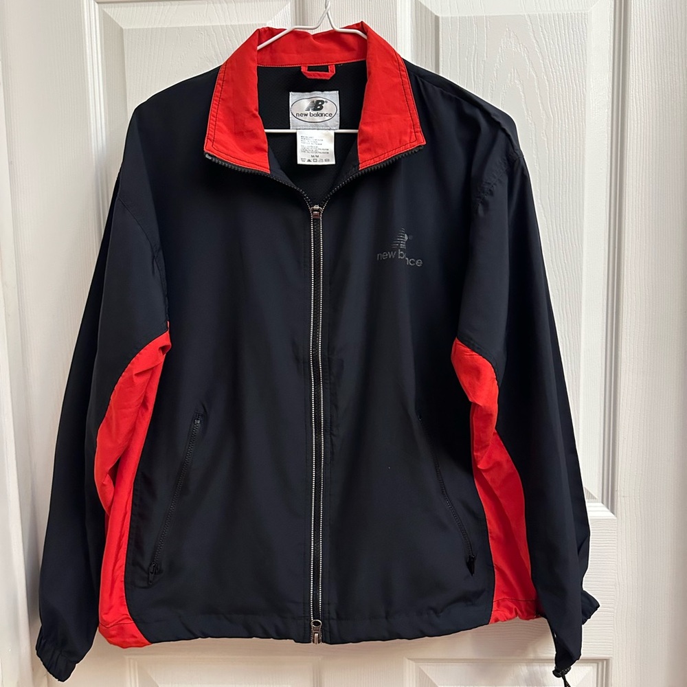 New Balance Black and Red Windbreaker Jacket - Picture 2 of 7